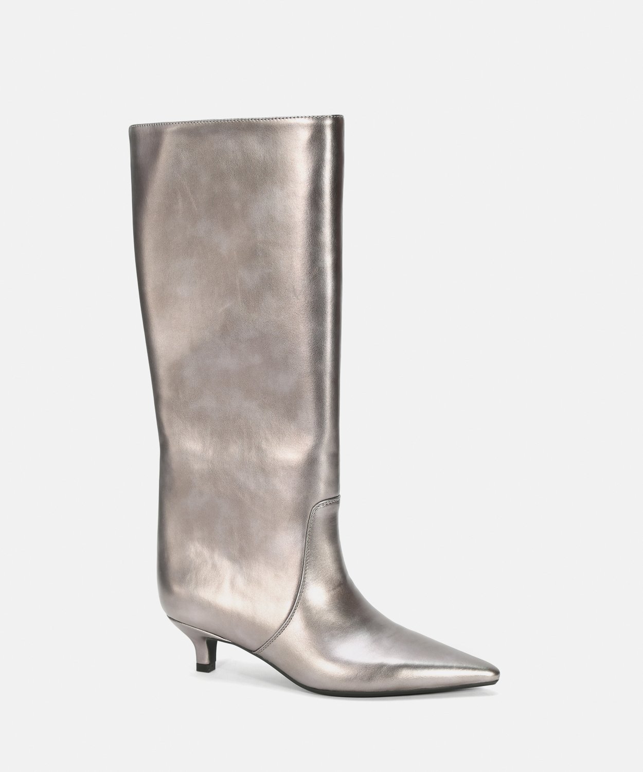 Botas altas metalizadas tac&oacute;n kitten image number null